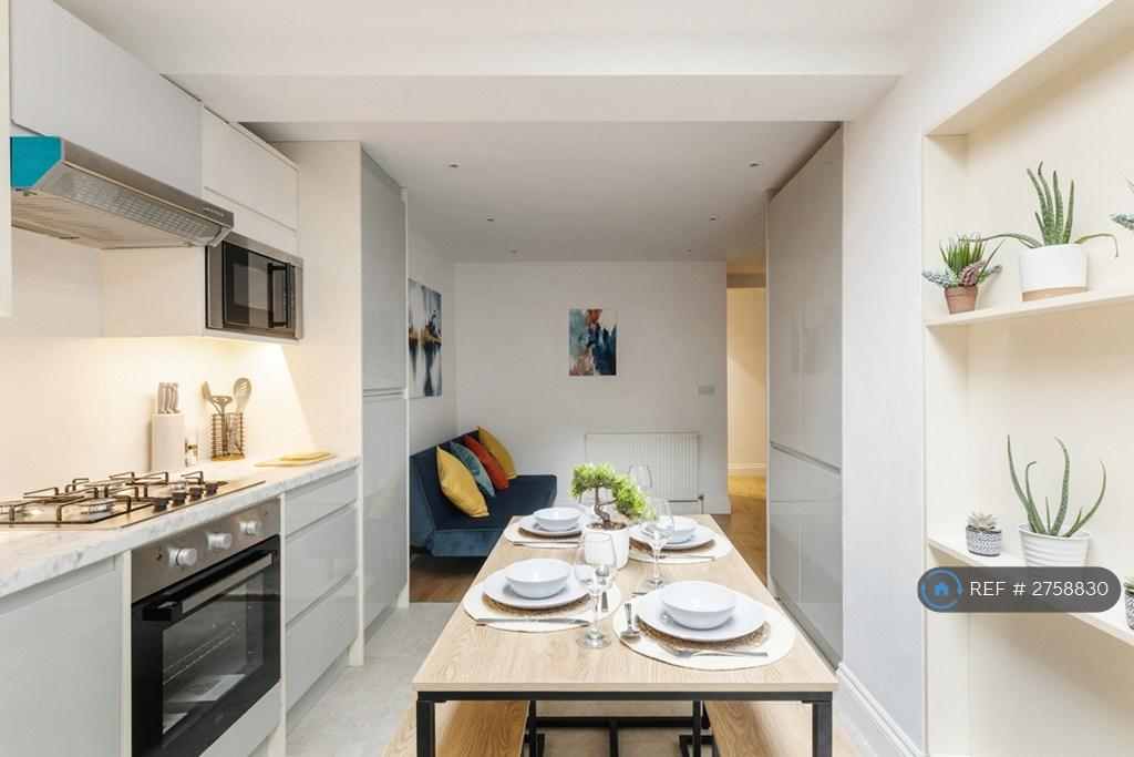 Kitchen, Dining Area, Living Area