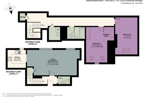 2 bedroom apartment to rent, South Wing, Kingsley Avenue, Fairfield, SG5