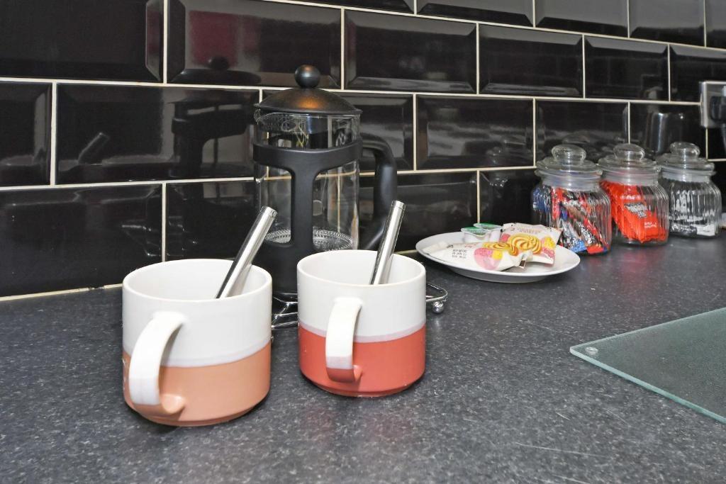 Contemporary kitchen countertop with a French p...