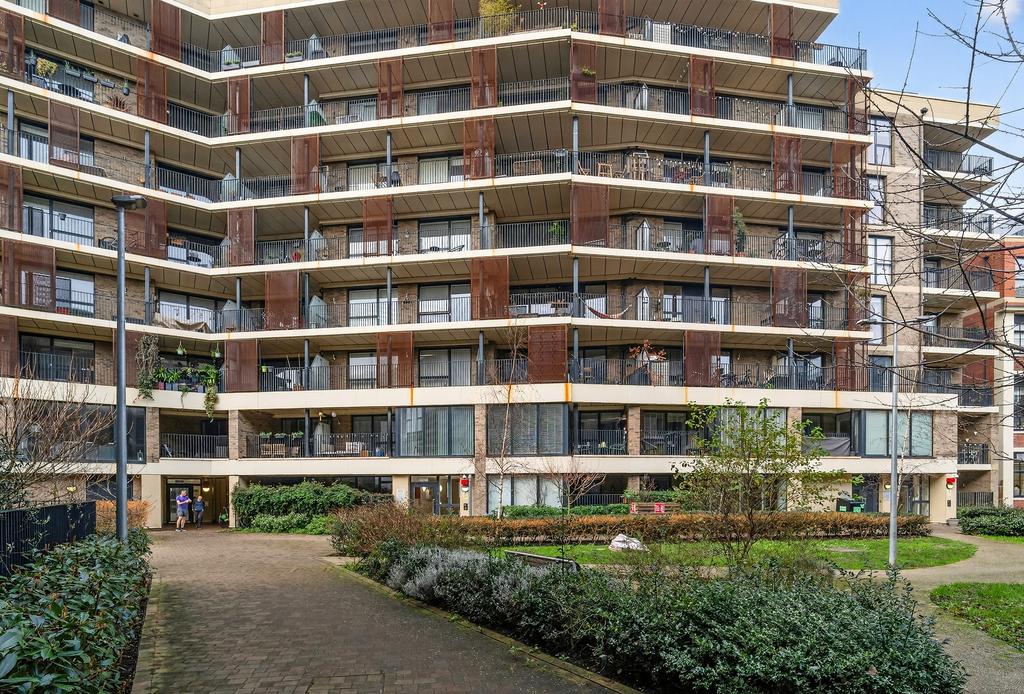 Apartment building facade, block of apartments