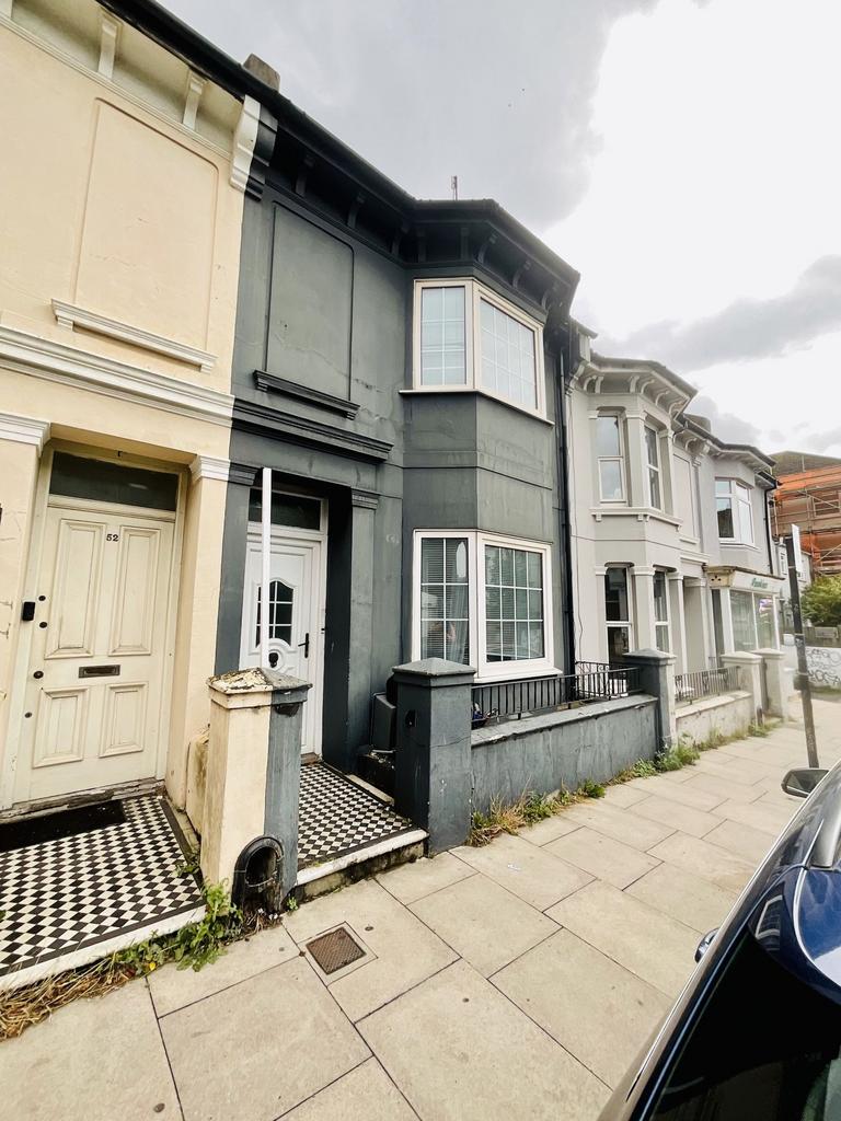 Exterior view of a charming residential house w...
