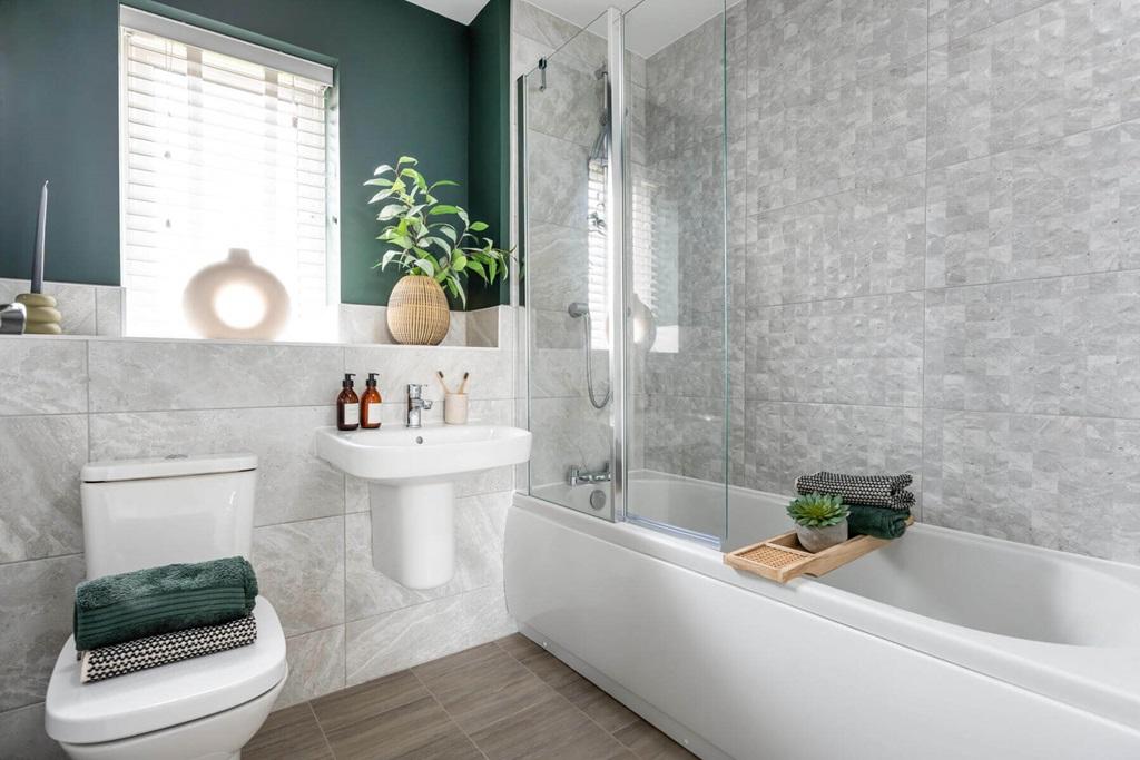 A family bathroom completes the home