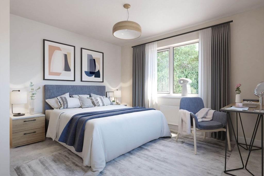 The main bedroom, providing space, luxury and...
