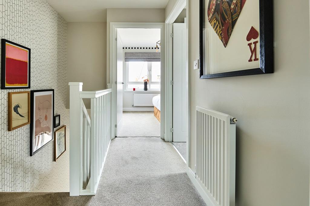 Upstairs takes you to the two bedrooms and...