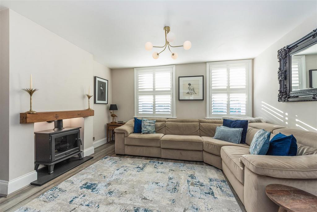 Living room, fireplace