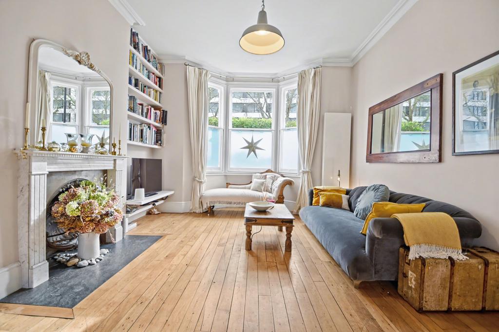 Living room, fireplace