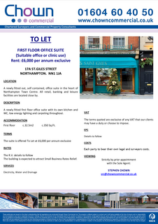 Retail property (high street) to rent, 17-17A St. Giles St Northampton NN1 1JW