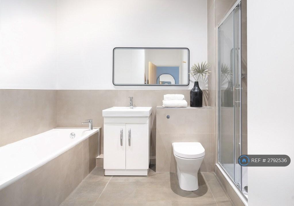 New Main Bathroom With Shower And Large Tub