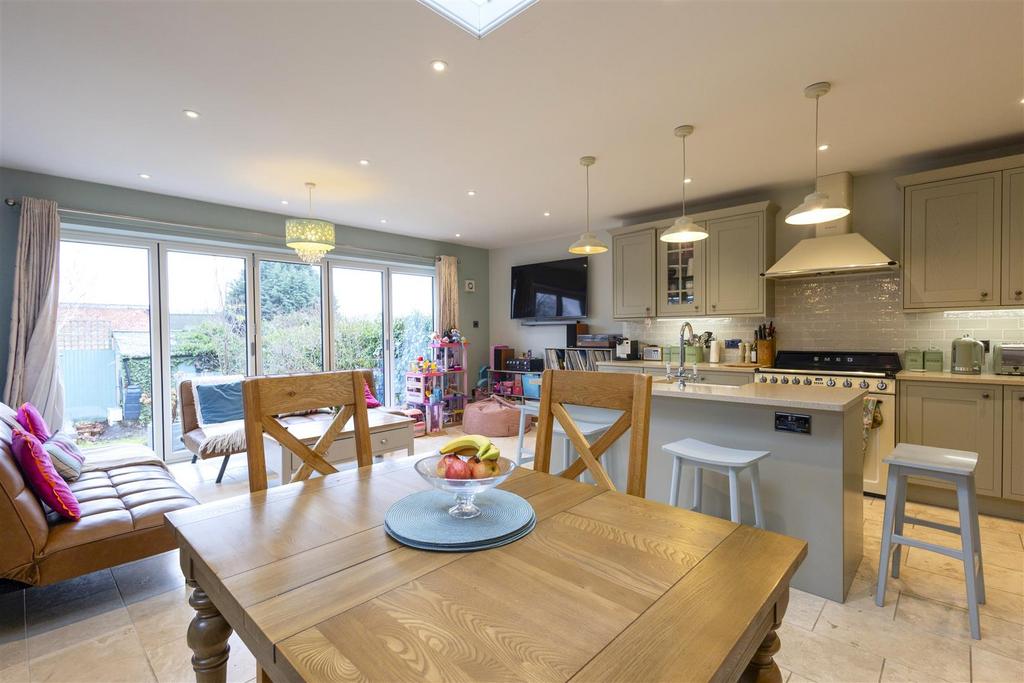 Living, dining, kitchen