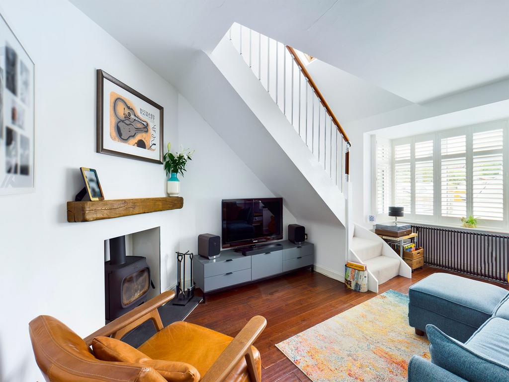 Living room, fireplace