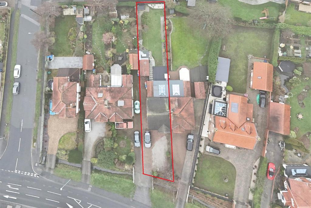 Aerial view of the property