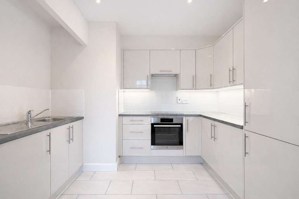 Modern L-shaped kitchen design