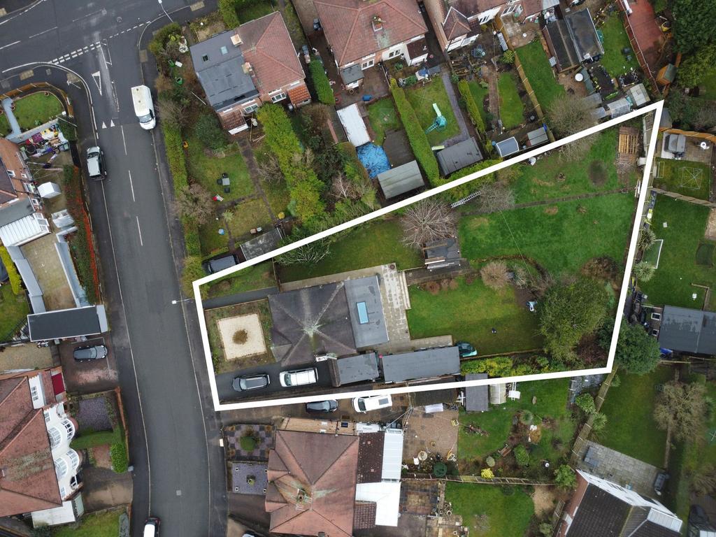 Aerial View showing position and Size of Plot