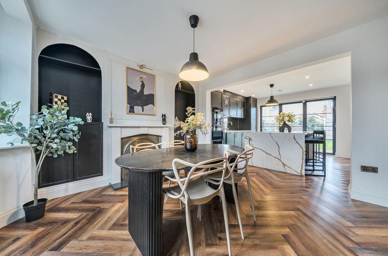 Dining and kitchen