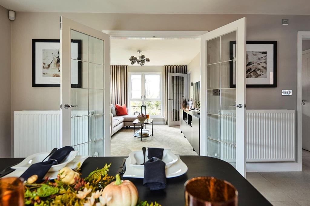 Double doors from the lounge open out to the...