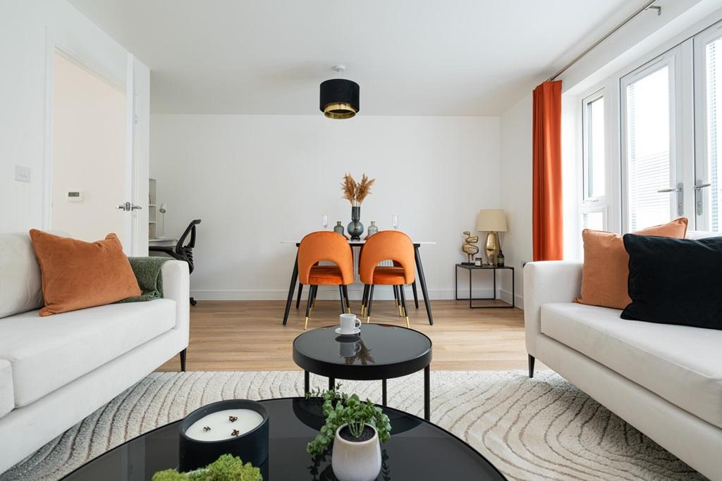 With room for a dining table and space to work...
