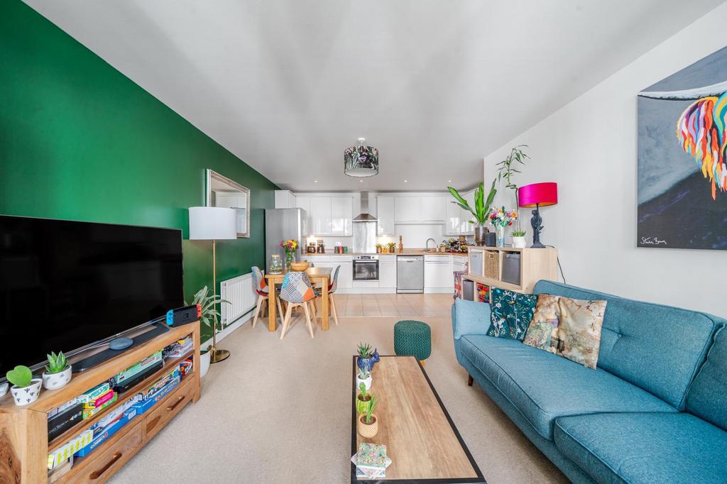 Open-plan living area, open plan living