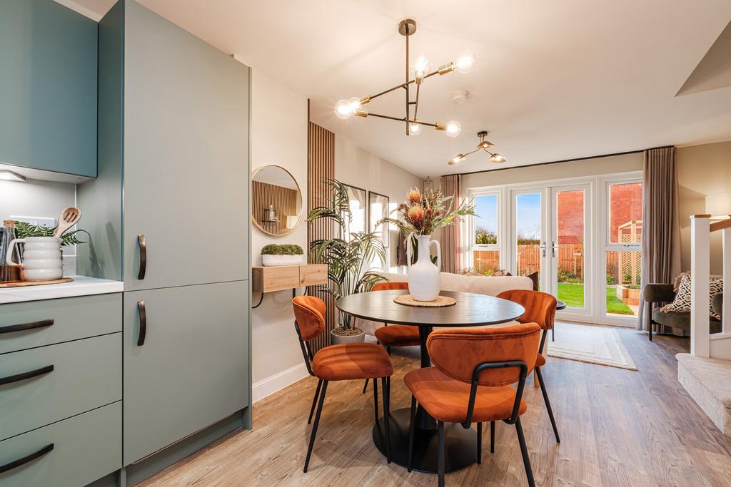 Interior view of the open plan kitchen &amp; dining...