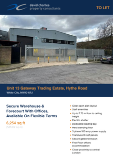 Warehouse to rent, Hythe Rd London NW10 6RJ