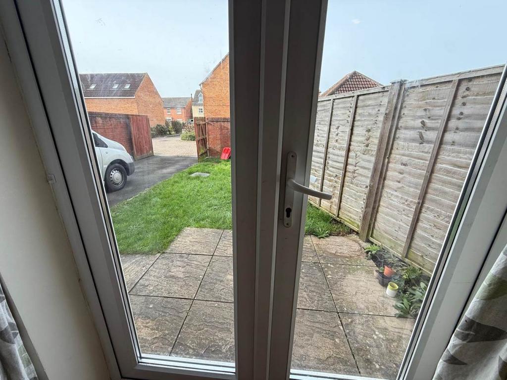 French doors leading