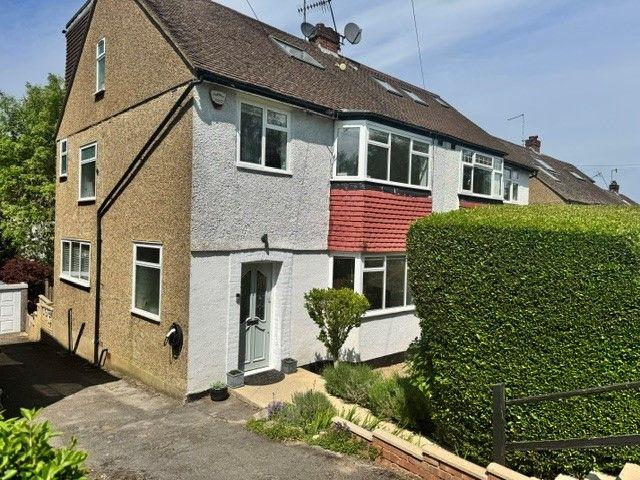 Semi-detached house exterior, driveway