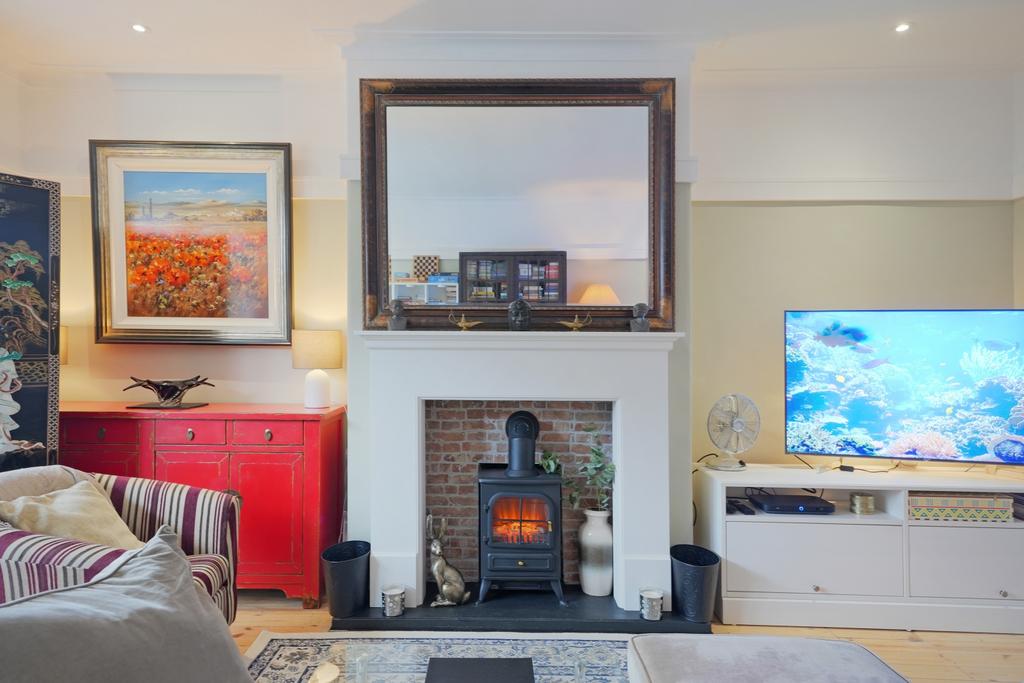 Lounge fireplace
