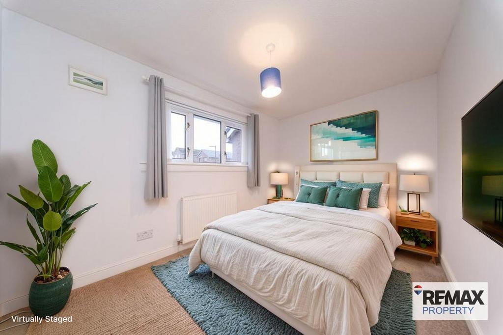 Virtually Staged Second Bedroom