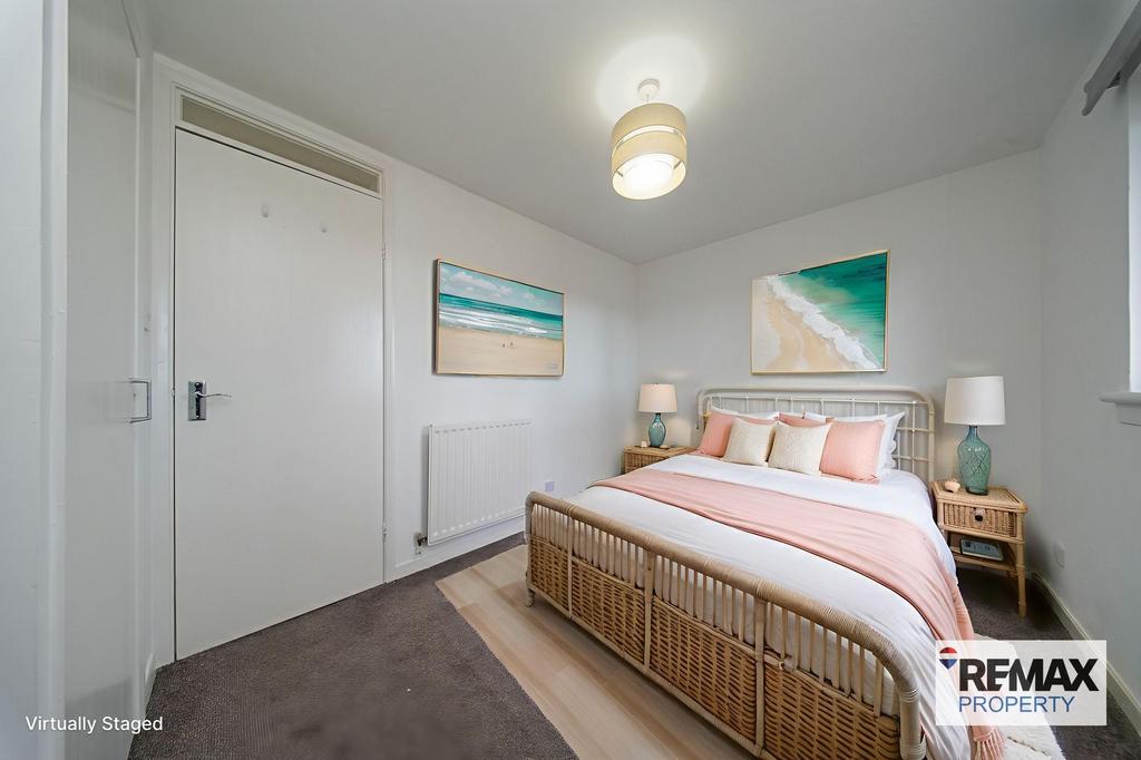 Virtually Staged Main Bedroom