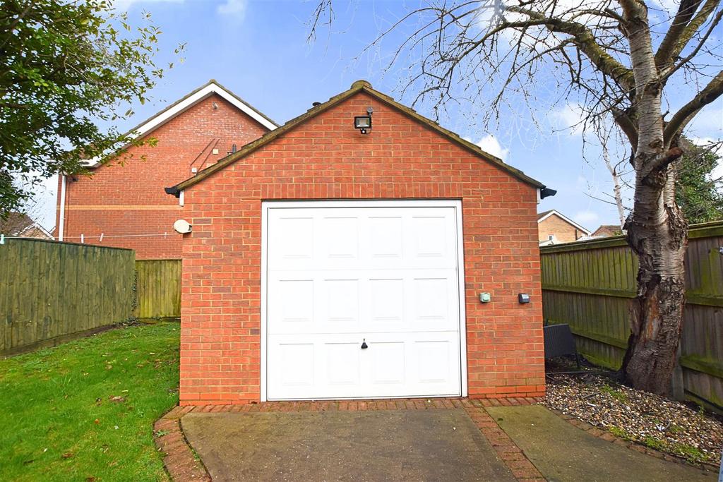 Detached brick garage