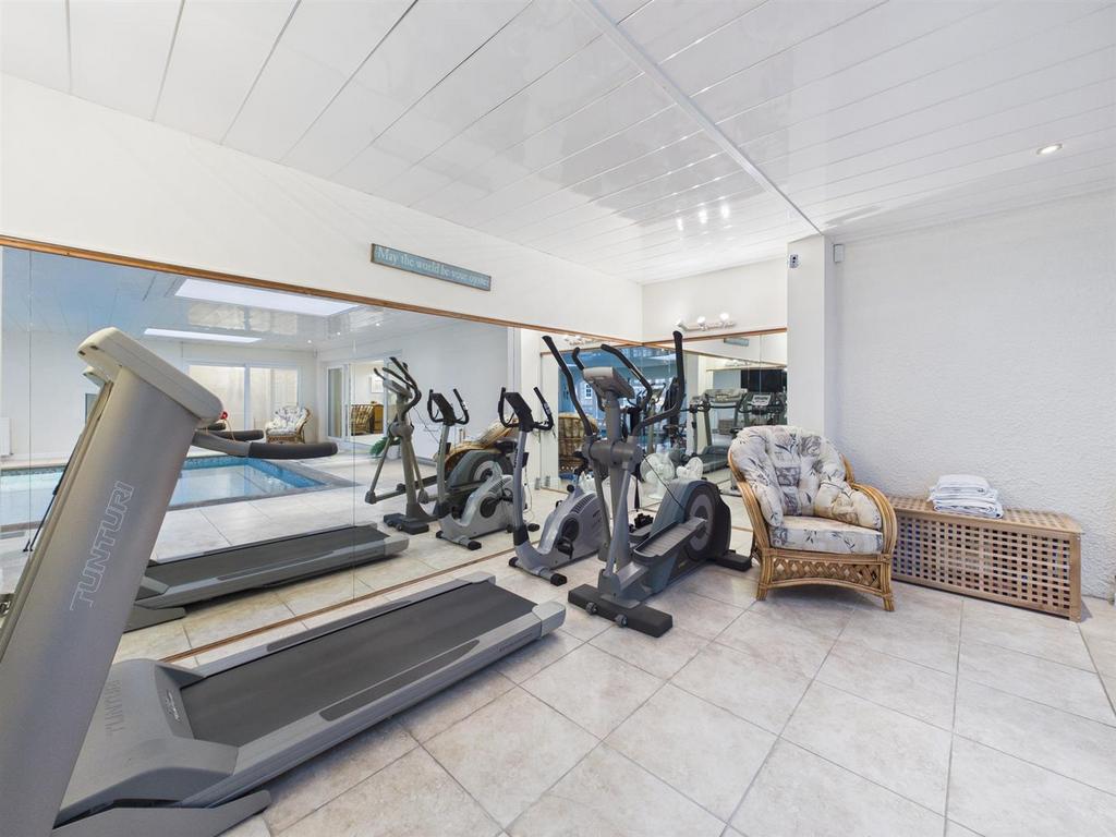 Indoor swimming pool room: