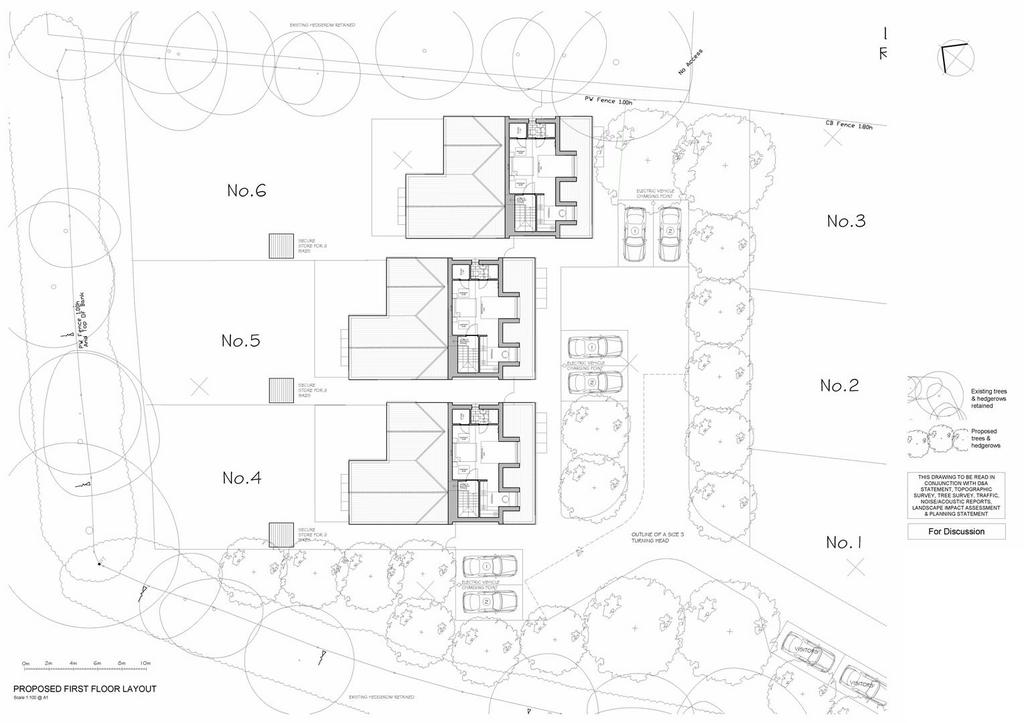 Plots 4 5 6 proposed first floor plans
