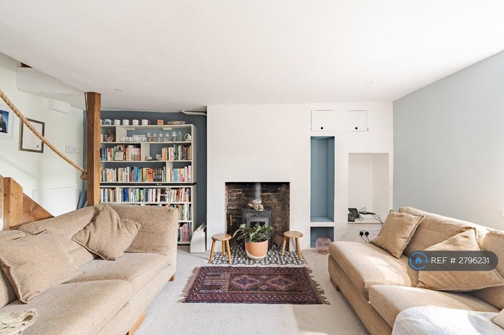 Feature Fireplace With Solid Fuel Wood Burner.