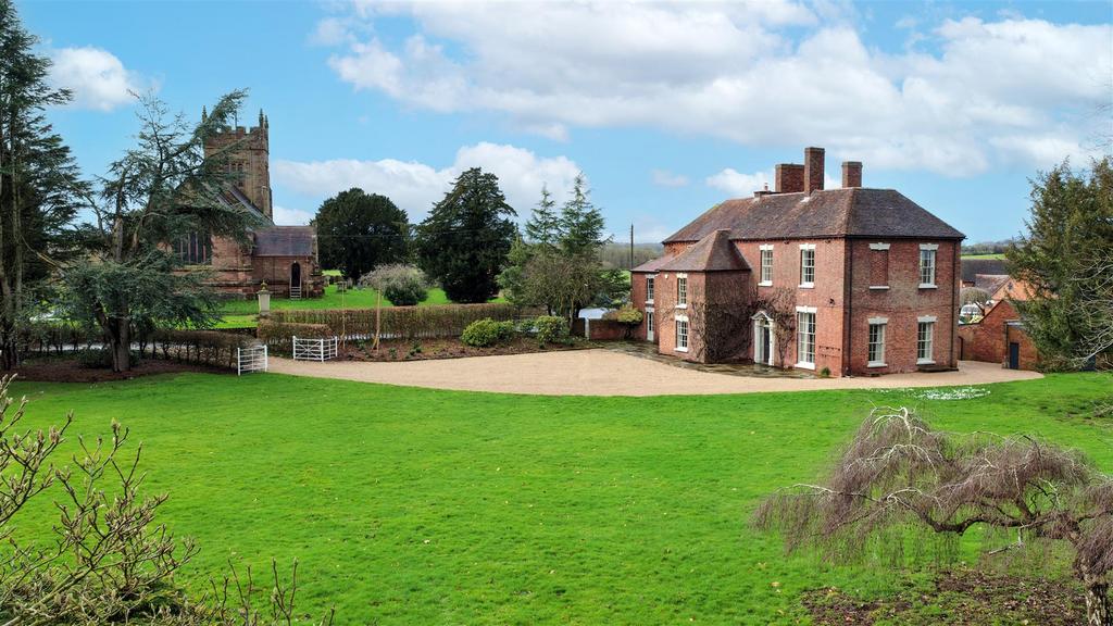 Sutton Hall, Side Elevation and Church .JPG