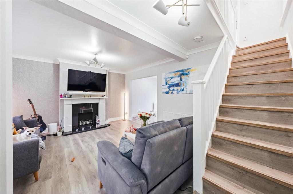 Living room, fireplace