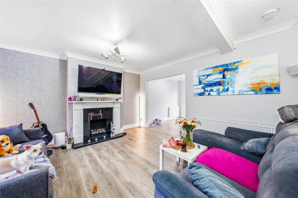 Living room, fireplace