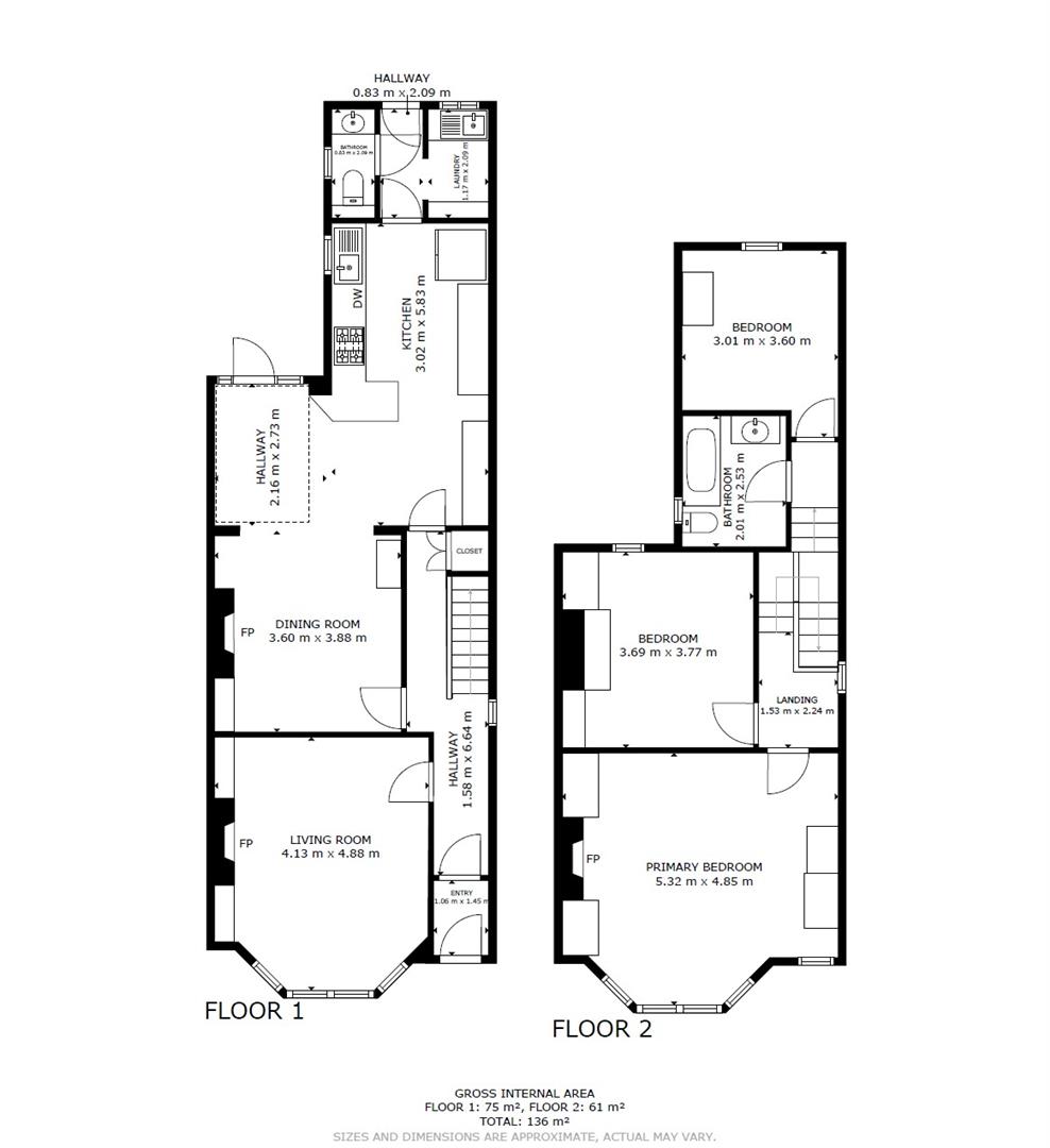3 bedroom end of terrace house for sale - Floor Plan