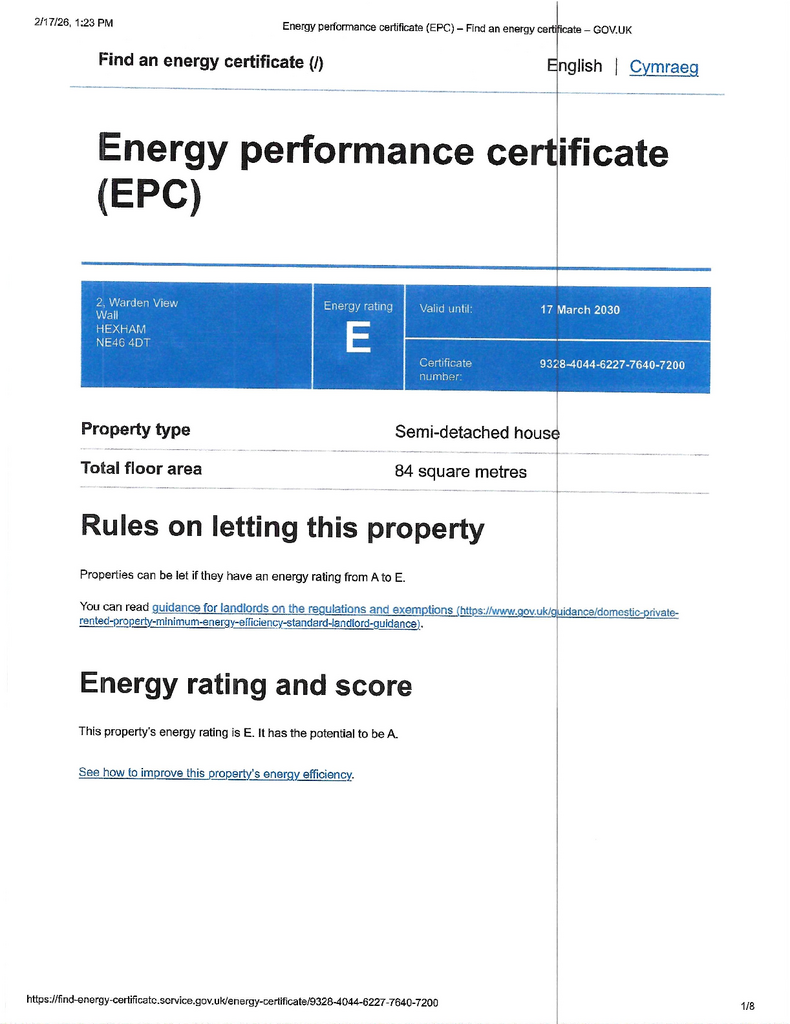 EPC Certificate