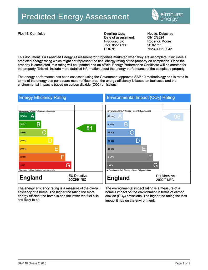 P48 - Predicted Energy Assessment