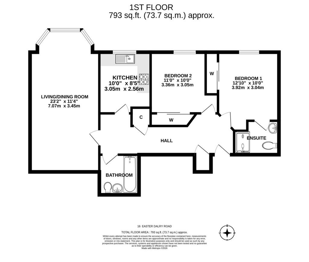 2 bedroom flat for sale - Floor Plan