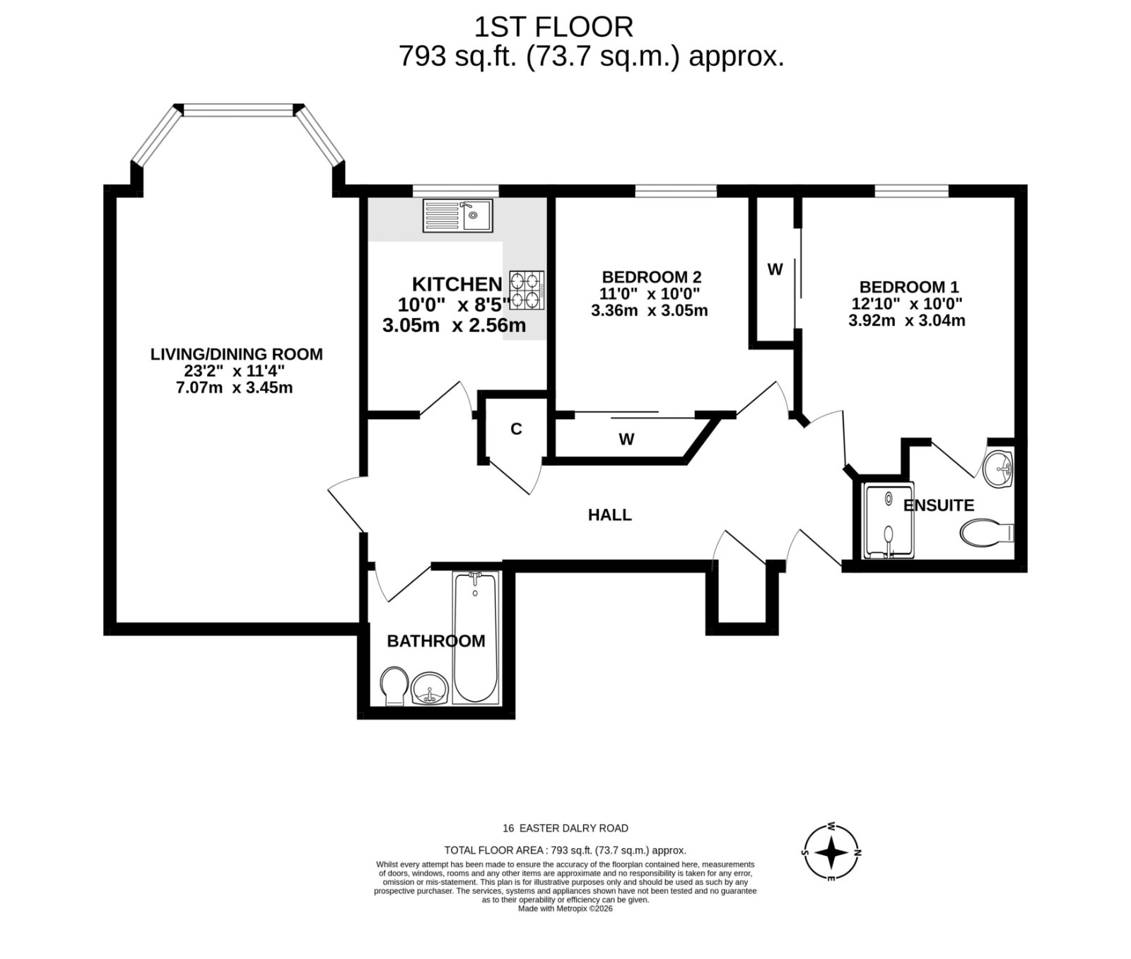 2 bedroom flat for sale - Floor Plan