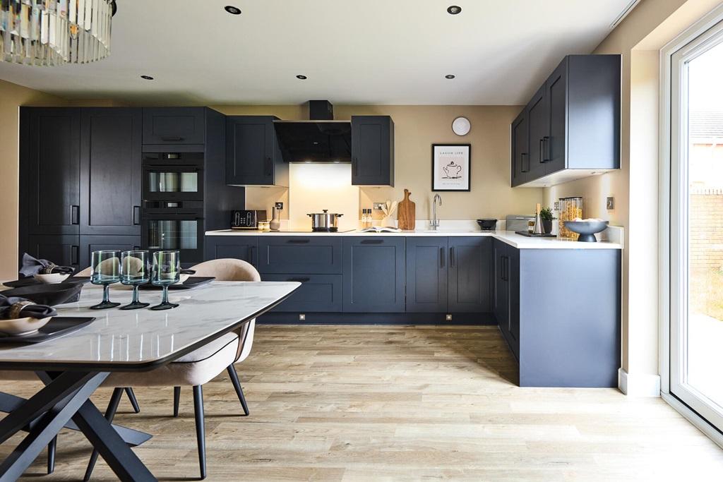 There's plenty of worktop space and storage in...
