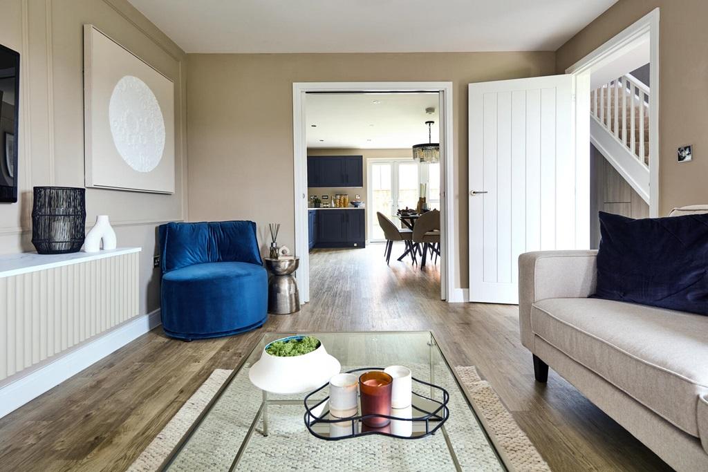 A spacious living room offers the perfect...