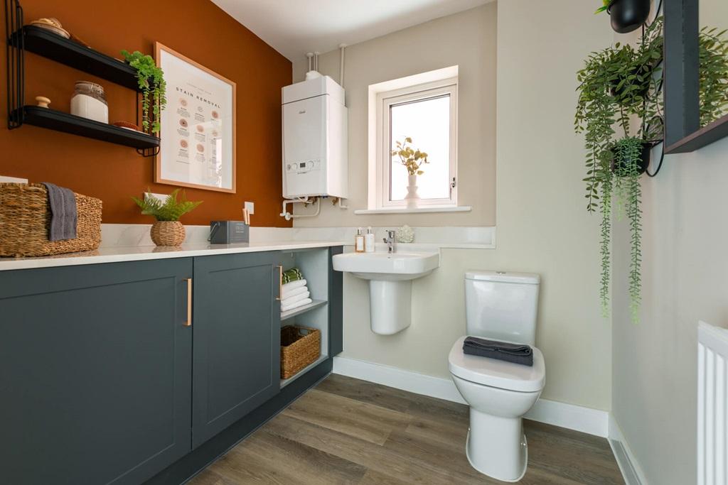 The utility area maximises space and storage...