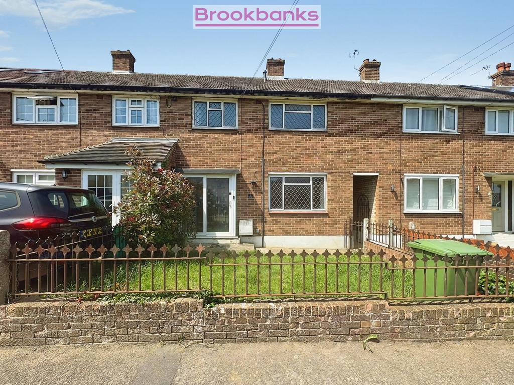 Terraced house exterior, parking