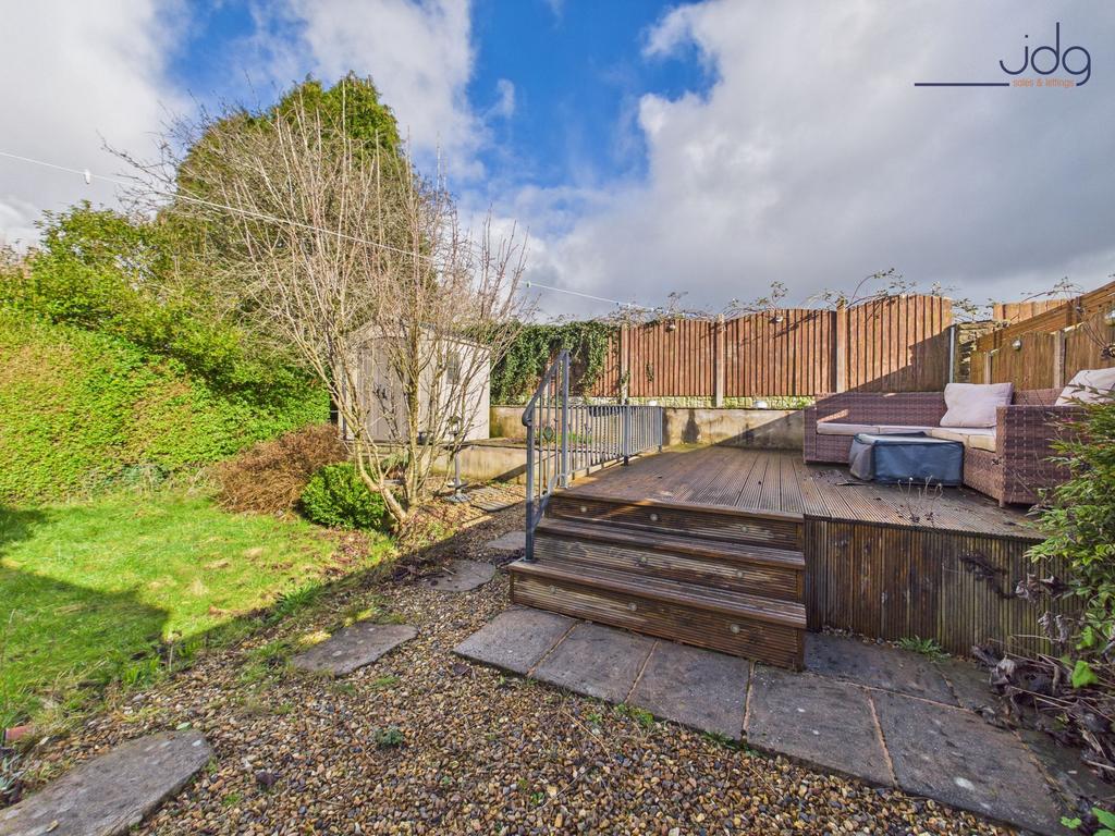 North East facing garden with a mixture of...
