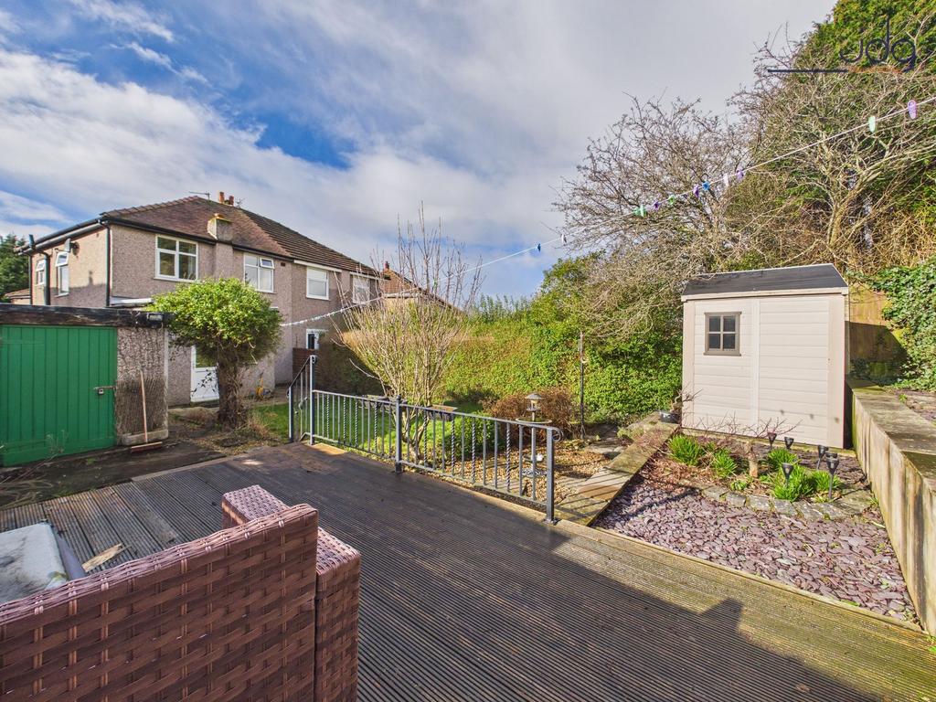 North East facing garden with a mixture of...