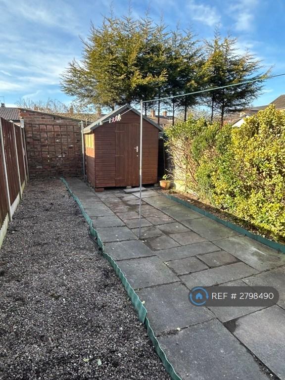 Paved Back Garden And Shed