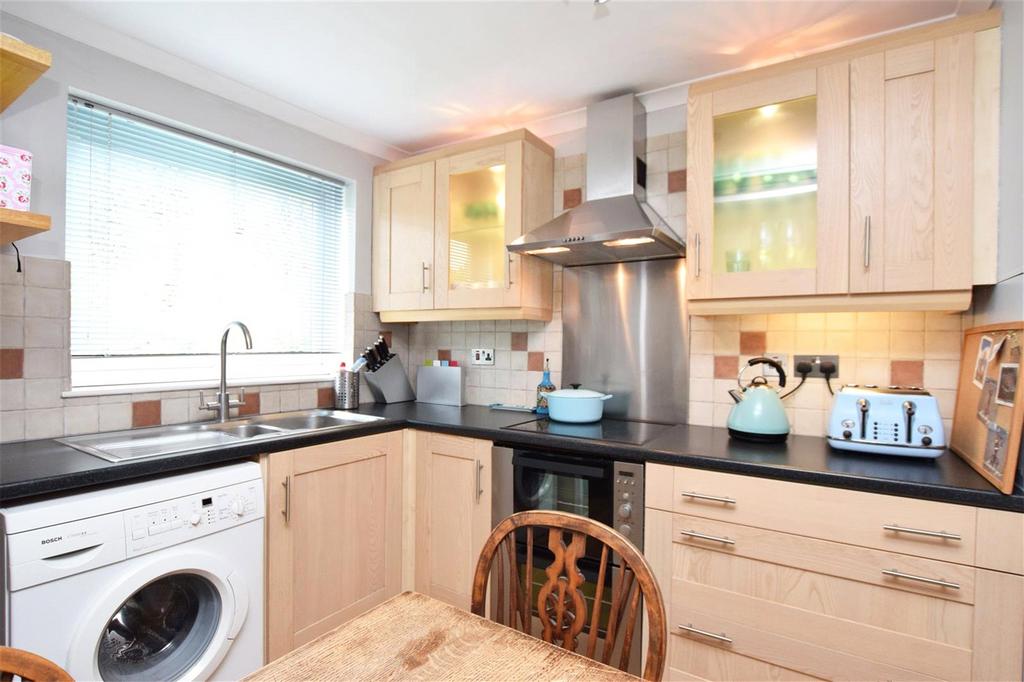 Kitchen with lights.