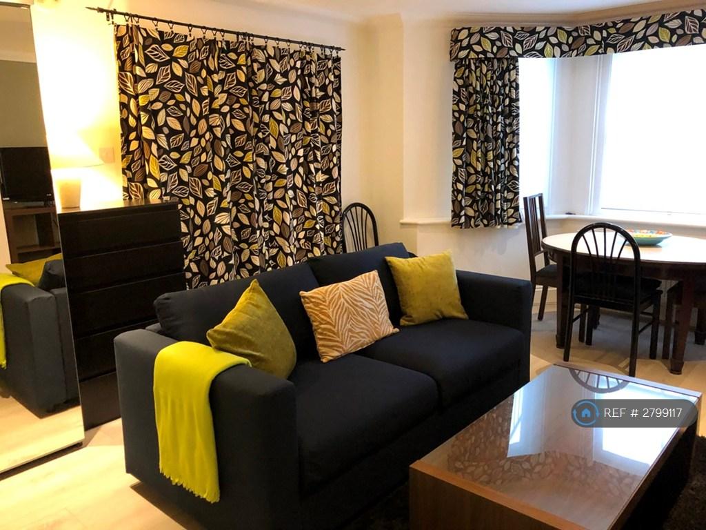 Kitchen Screened By Curtains