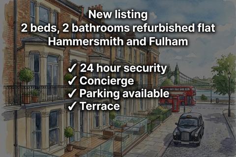 2 bedroom flat to rent, Lensbury Avenue